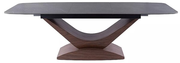 Signal DOLCE CERAMIC jedálenský stôl SIVÝ MRAMOR/ORECH 180(240)X95