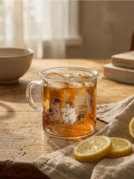 Sinsay - Sklenený hrnček s uškom The Moomins - viacfarebná