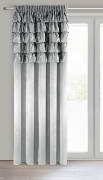ZATEMŇOVACÍ ZÁVES NA PÁSKE AURA 140X270 CM STRIEBORNÁ