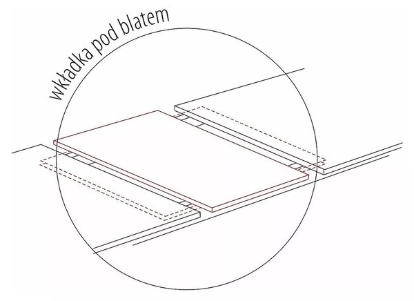 Signal Jedálenský stôl EXEL, dub wotan / STRIEBORNÝ 140(180)X85 (D)