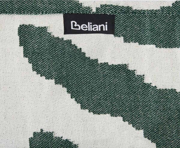 Deka zelená akryl polyester 130 x 170 prikrývka na posteľ kvetinový vzor strapce obývačka spálňa
