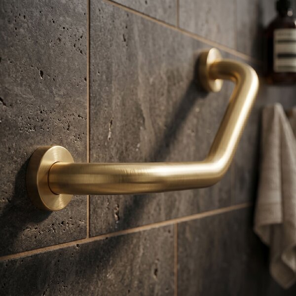 Kúpeľňové rohové madlo BRUSH GOLD