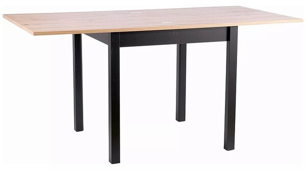 Signal FLIP jedálenský stôl, dub artisan / ČIERNA 80(160)X80