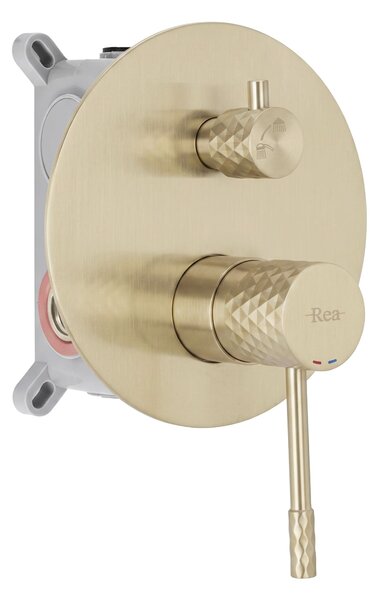 Podomietková sprchová súprava Rea Lungo Diamond Brush Gold + BOX