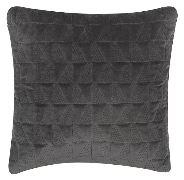 Sada 2 dekoratívnych vankúšov sivá bavlna geometrický vzor ​​45 x 45 cm minimalistický moderný štýl doplnky