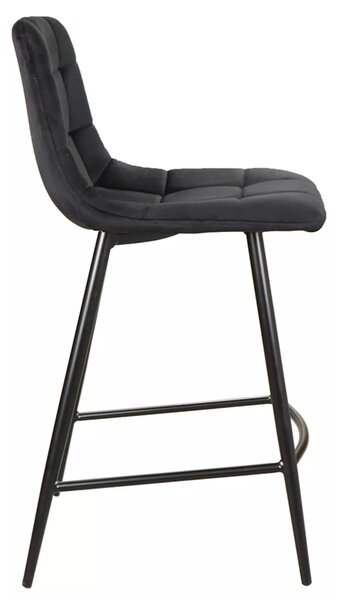 Signal MILA H-2 VELVET barová jedálenská stolička, čierny rám/BLACK BLUVEL 19