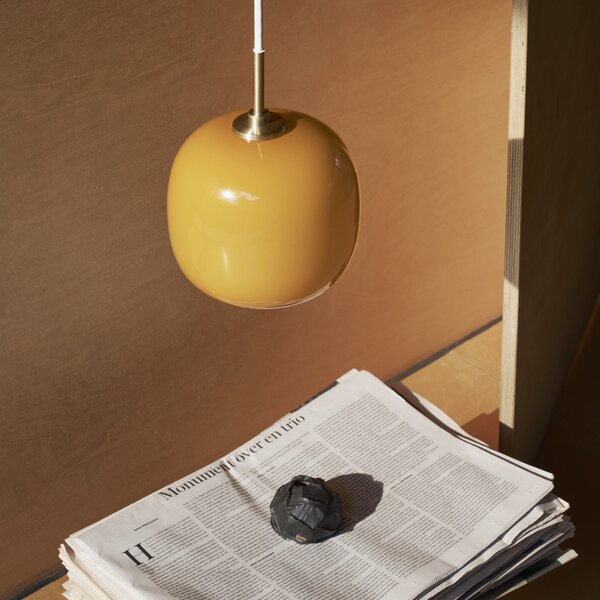 Závesná lampa VL 45 Radiohus, 175, Brass / White Opal – Louis Poulsen