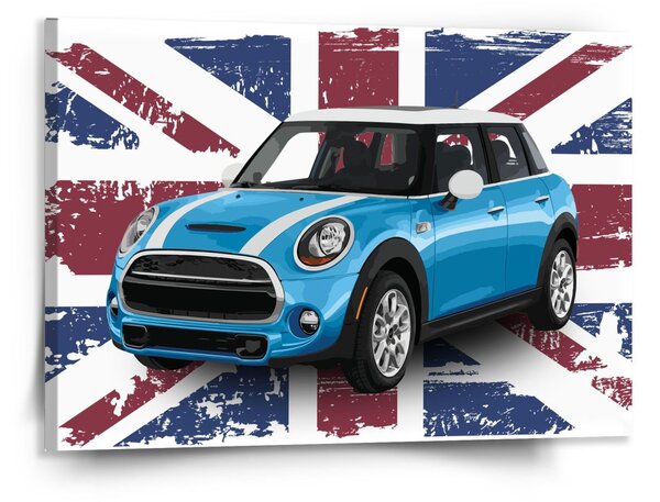 Sablio Obraz Mini sedan Britská vlajka - 150x110 cm