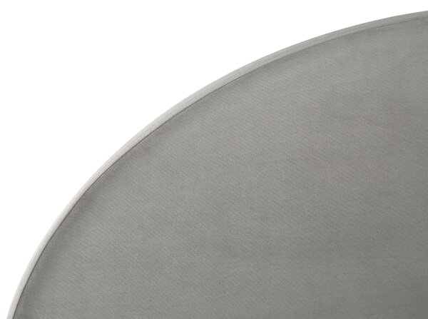 Posteľ s úložným priestorom sivá zamatová čalúnená 160 x 200 cm zaoblené čelo minimalistický retro dizajn spálňa