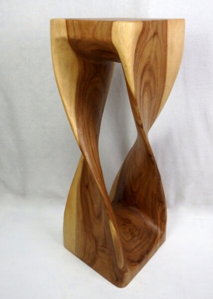 Stojan SPIRAL, exotické drevo, ručná práca, 76cm