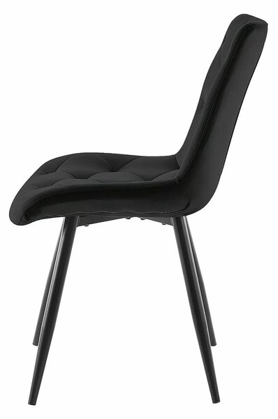 Signal RALPH VELVET jedálenská stolička, ČIERNY RÁM/ČIERNY BLUVEL 19