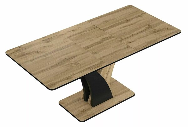 Signal Jedálenský stôl VENTO, dub artisan / ČIERNA 120(160)X68