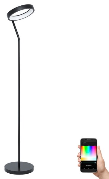 Eglo 32327 - LED RGBW stmievateľná stojacia lampa MARGHERA-C LED/15,5W/230V čierna