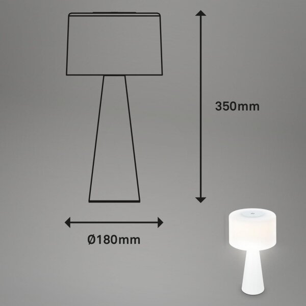 Briloner 7420016 - LED Stm. nabíjacia dotyková stolná lampa LED/4W/5V 3000K biela