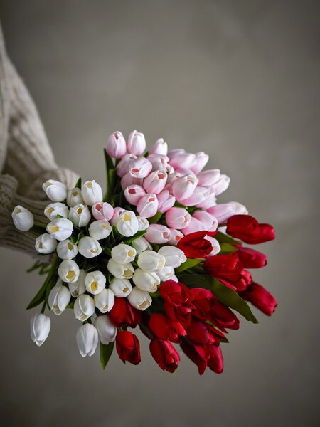 Umělá kytice Tulip Bouquet Pink 32 cm