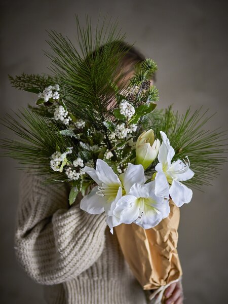 Umělá kytice Kristin Bouquet White 105 cm