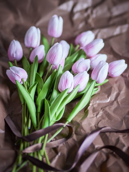 Umělá kytice Tulip Bouquet Pink 32 cm