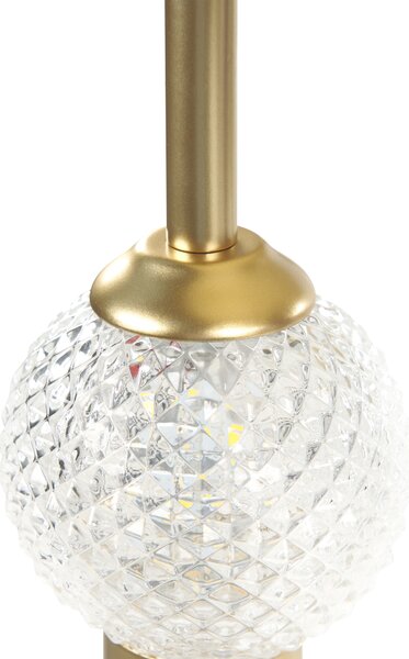 Závesná lampa zlatá kov železo sklenené tienidlá integrované LED svetlá okrúhly tvar moderné glamour osvetlenie