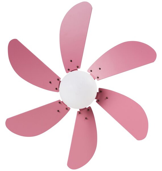 Stropný ventilátor s LED svetlom ružový syntetický materiál preglejka s diaľkovým ovládaním moderný škandinávsky štýl obývacia izba