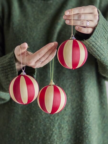 Vianočná ozdoba Wynn Red – set 3 ks