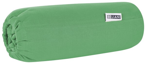 Napínacie prestieradlo zelené bavlnené 140 x 200 cm elastické okraje klasická posteľná plachta textílie do spálne