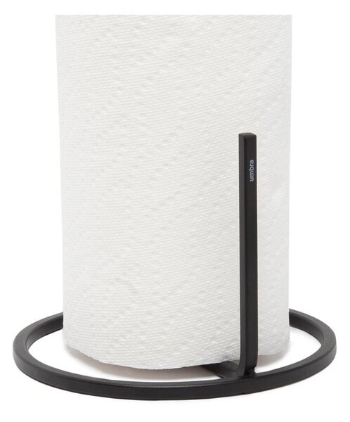 Čierny oceľový držiak na kuchynské utierky ø 17 cm Squire – Umbra