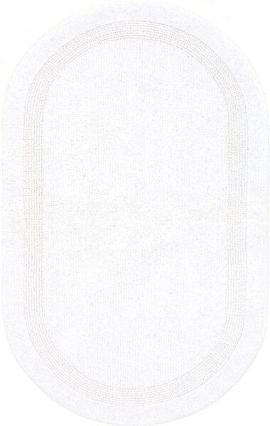Kúpelňový koberček Keno Elips biely B01
