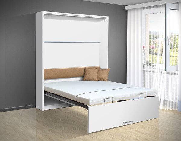 Sklápacia posteľ VS 3054 P - 200x90 cm zvýšená nosnosť o 20 kg, farba lamina: antracit/biele dvere