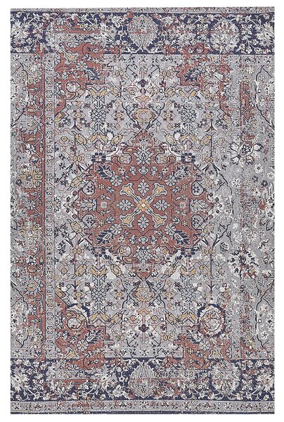Koberec viacfarebný polyester a bavlna 150 x 230 cm orientálny vzor vintage dizajn obývacia izba spálňa