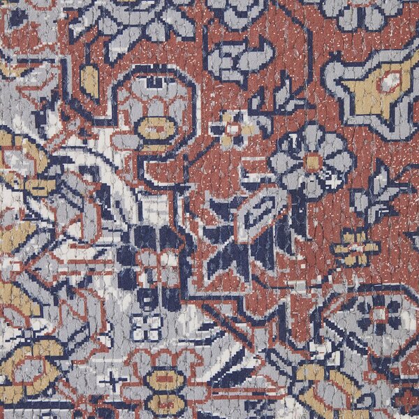 Koberec viacfarebný polyester a bavlna 140 x 200 cm orientálny vzor vintage dizajn obývacia izba spálňa