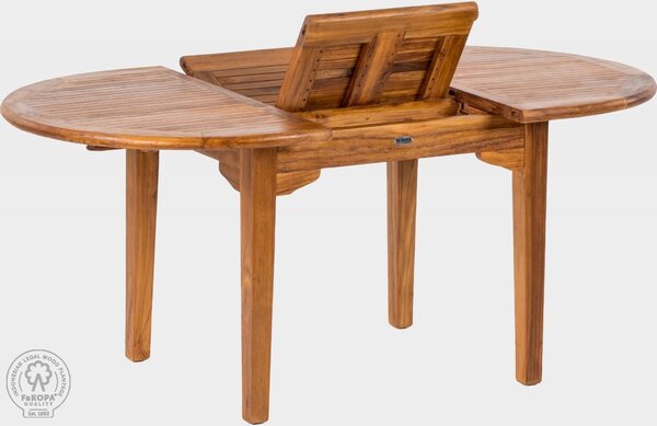 FaKOPA s. r. o. ELEGANTE - záhradný teakový rozkladací stôl 100 x 130-180 cm