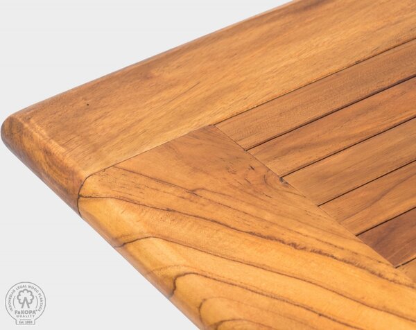 FaKOPA s. r. o. ELEGANTE - obdĺžnikový rozkladací stôl z teaku 120 x 200-300 cm