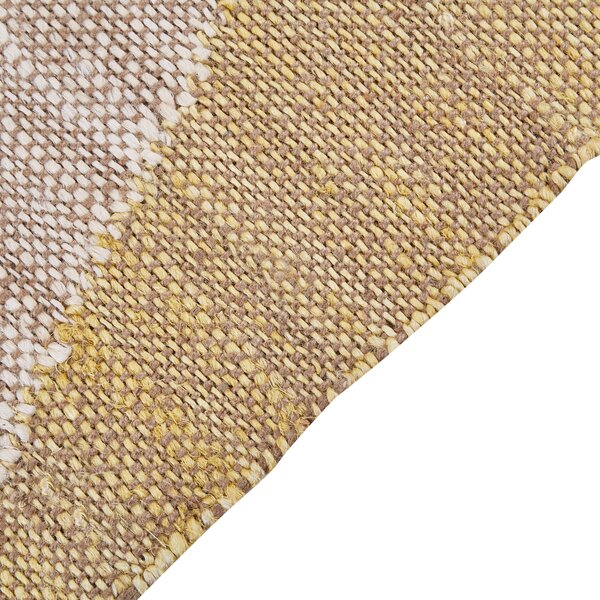 Koberec hnedý juta 140 x 200 cm geometrický vzor so strapcami rustikálny boho štýl obývačka spálňa