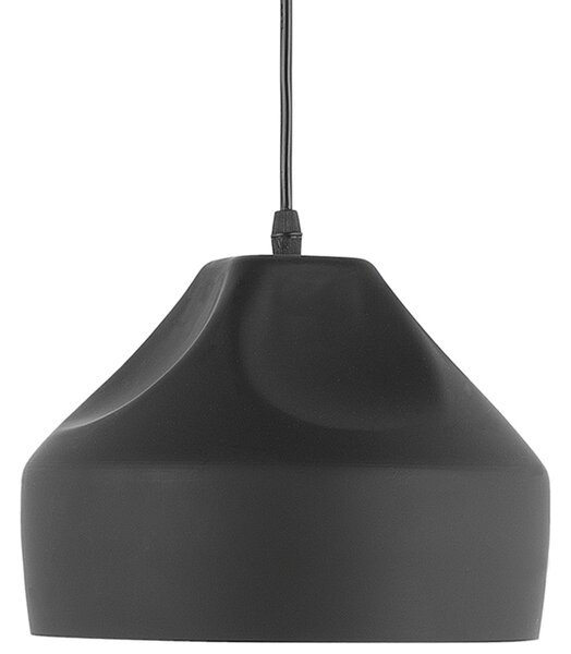 Závesná lampa čierna farba kovová okrúhly nepravidelný tvar 1 žiarovka moderná