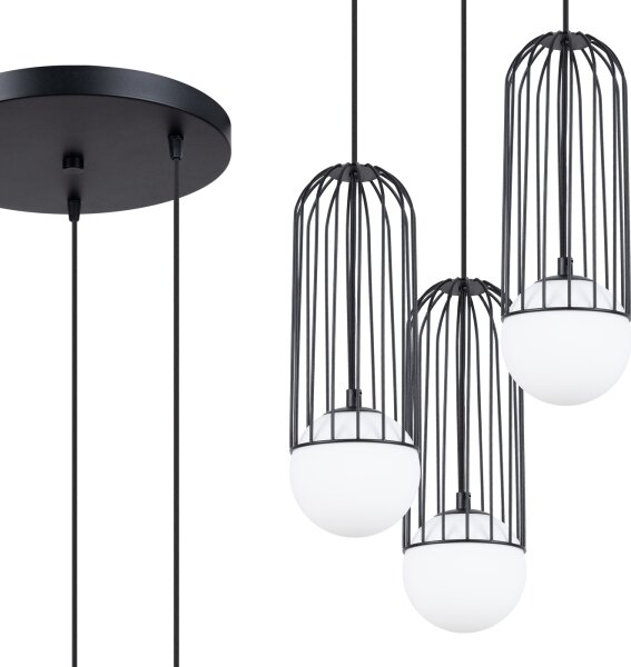 Sollux SL.1336 - Luster na lanku BRINA 3xG9/8W/230V čierna
