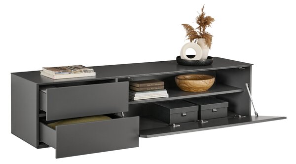 NÍZKA KOMODA, antracitová, 181/44/50 cm Dieter Knoll - TV nábytok