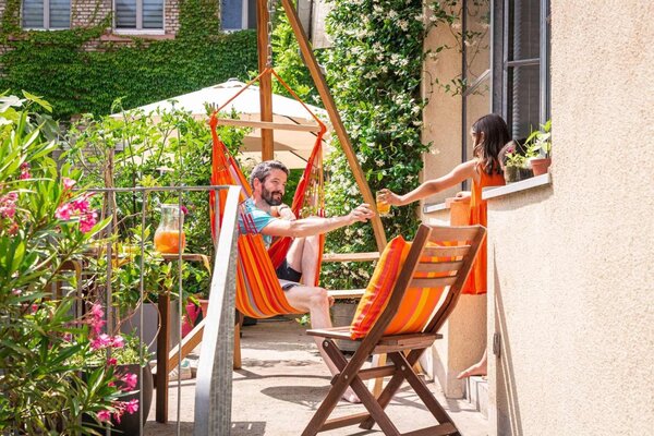 La Siesta DOMINGO BASIC CARIBIC - závesné hojdacie kreslo z vodeodolného materiálu