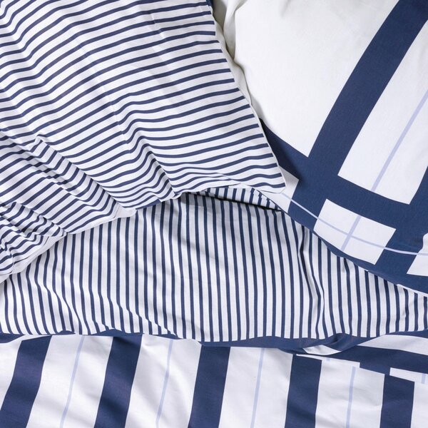 POSTEĽNÁ BIELIZEŇ, renforcé, tmavomodrá, 155/220 cm - Online Only bytové doplnky, Online Only