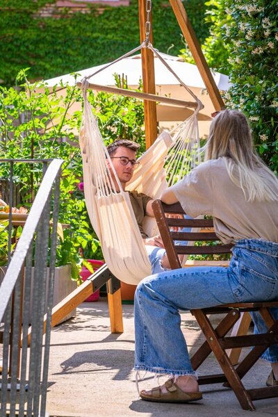 La Siesta HABANA BASIC MONO - závesné hojdacie kreslo zo 100% organickej bavlny