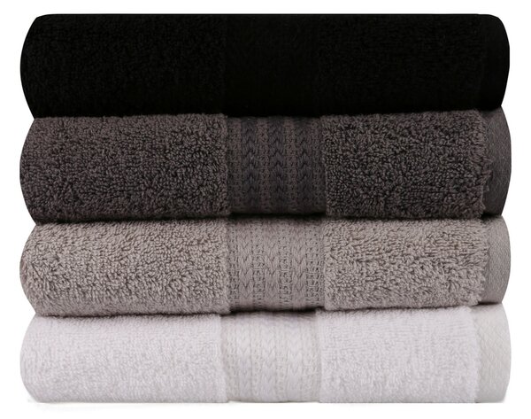 SADA UTERÁKOV NA RUKY, 50/90 cm, sivá, čierna, biela, tmavosivá - Kúpeľňový textil, Online Only
