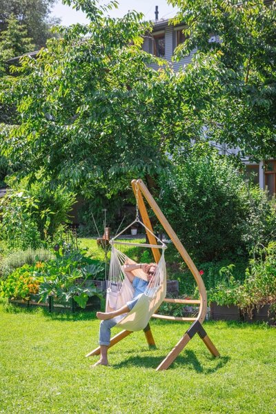 La Siesta HABANA BASIC MONO - závesné hojdacie kreslo zo 100% organickej bavlny