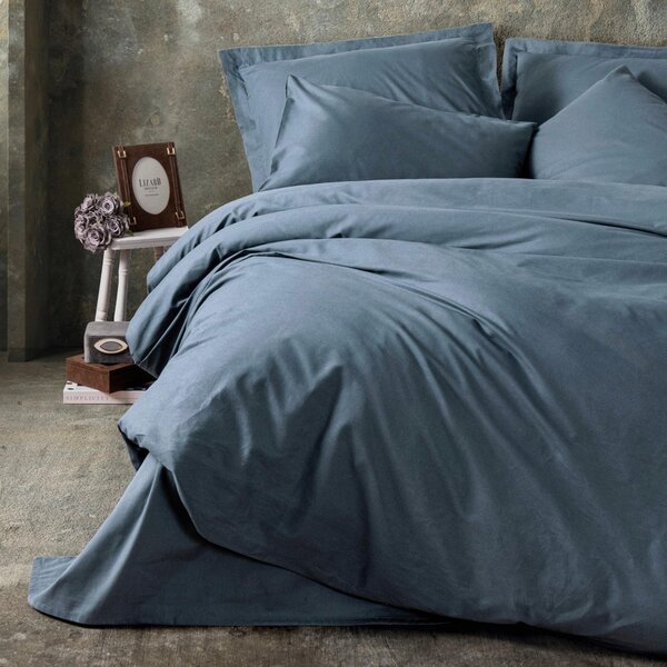 POSTEĽNÁ BIELIZEŇ, renforcé, antracitová, 135/200 cm - Online Only bytové doplnky, Online Only