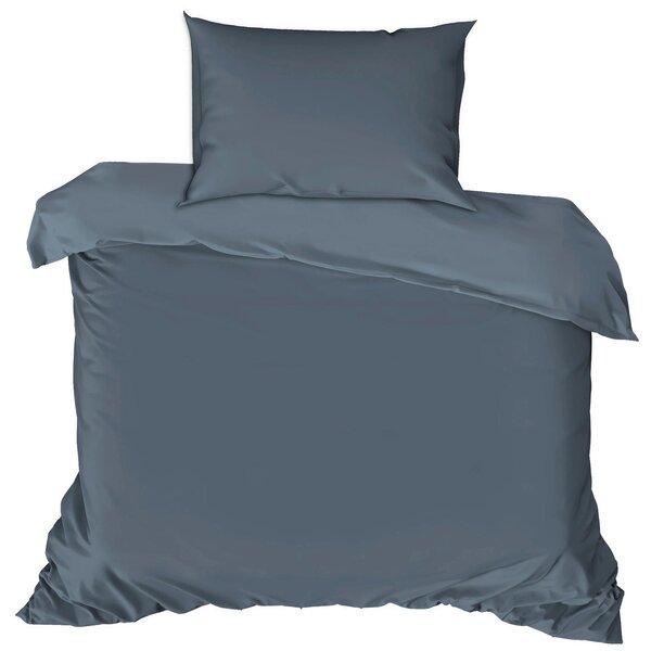 POSTEĽNÁ BIELIZEŇ, renforcé, antracitová, 135/200 cm - Online Only bytové doplnky, Online Only