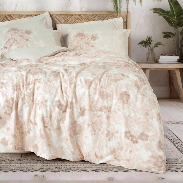 POSTEĽNÁ BIELIZEŇ, renforcé, béžová, 135/200 cm - Online Only bytové doplnky, Online Only