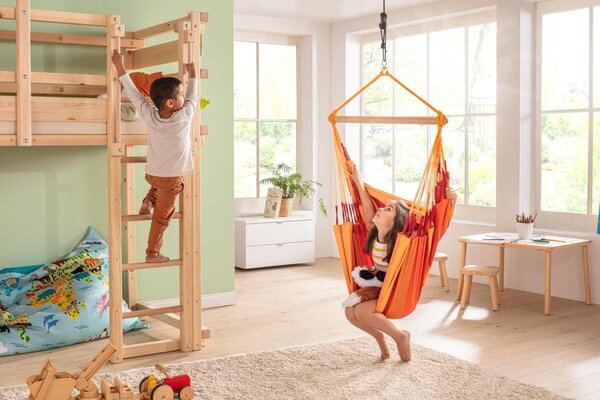 La Siesta HABANA BASIC STRIPES - pohodlné hojdacie kreslo z organickej bavlny
