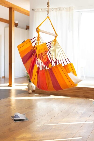 La Siesta HABANA BASIC STRIPES - pohodlné hojdacie kreslo z organickej bavlny