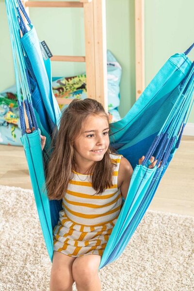 La Siesta HABANA BASIC STRIPES - pohodlné hojdacie kreslo z organickej bavlny