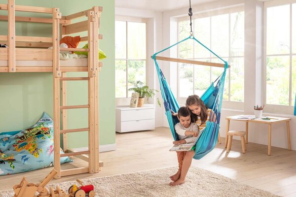 La Siesta HABANA BASIC STRIPES - pohodlné hojdacie kreslo z organickej bavlny