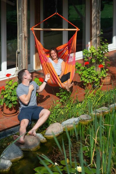 La Siesta DOMINGO COMFORT CARIBIC - závesné hojdacie kreslo komfortné, ale zároveň priestorovo nenáročné
