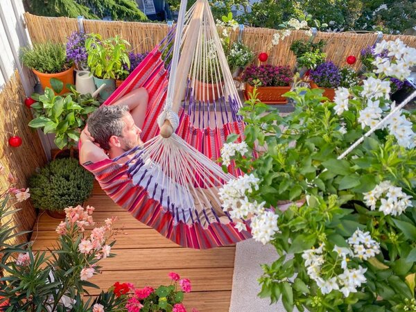 La Siesta HABANA COMFORT PATTERN - závesné hojdacie kreslo spĺňa podmienky certifikácie GOTS i FSC
